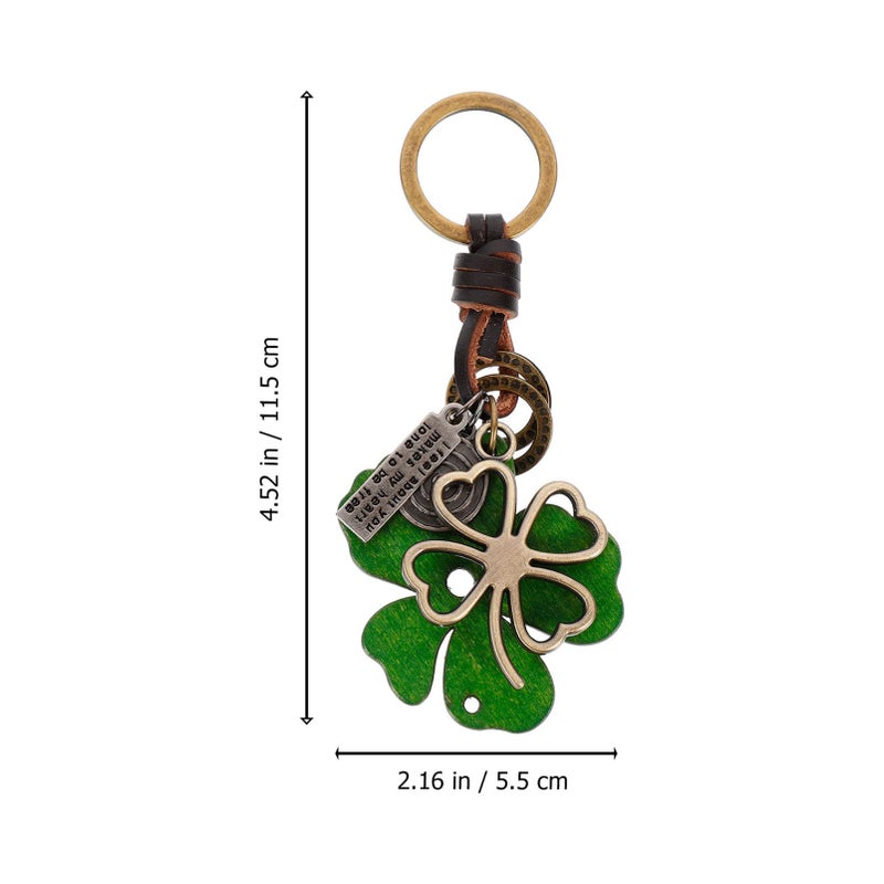 NUOBESTY Clover Keychains Shamrock Key Ring Fortune Key Rings St. Patricks Day Key Ring for Irish Party Favor Purse Bag Pendants  - Image 3