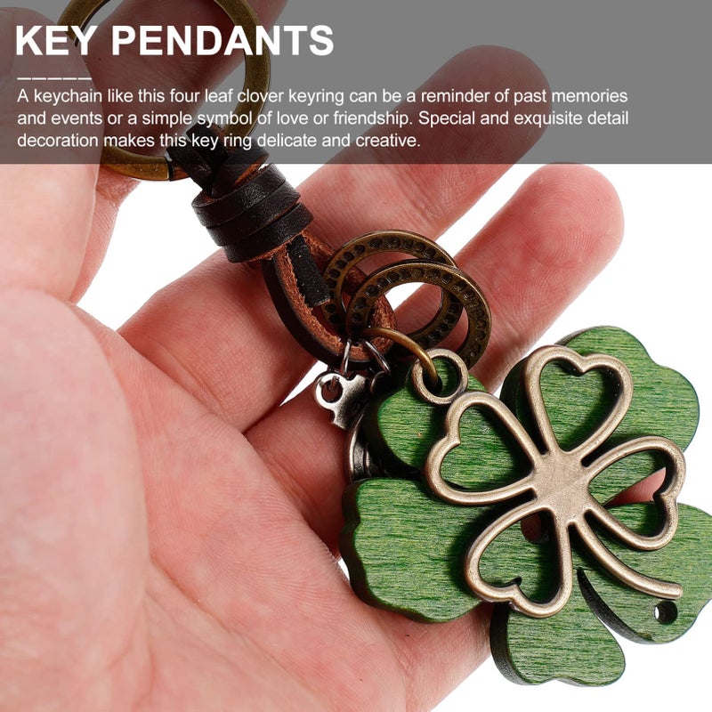 NUOBESTY Clover Keychains Shamrock Key Ring Fortune Key Rings St. Patricks Day Key Ring for Irish Party Favor Purse Bag Pendants  - Image 5