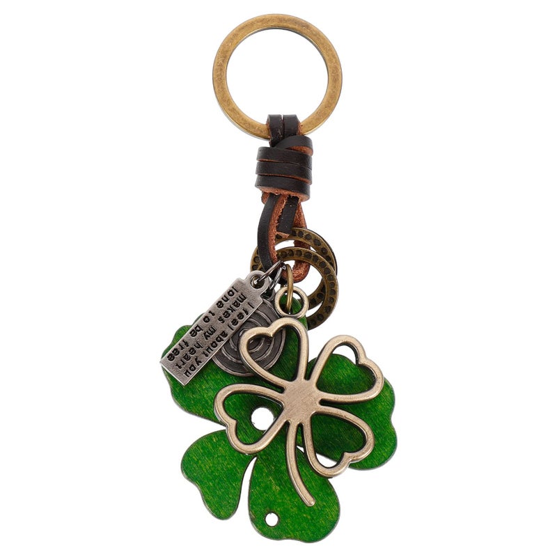 NUOBESTY Clover Keychains Shamrock Key Ring Fortune Key Rings St. Patricks Day Key Ring for Irish Party Favor Purse Bag Pendants  - Image 1