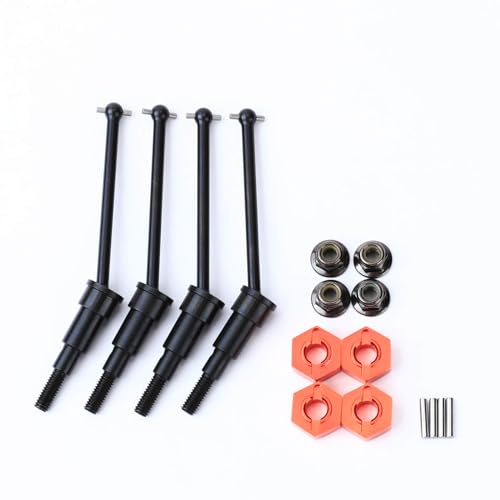 RCAWD #45 Steel CVD Drive Shaft Front Rear CVD Driveshaft Wheel Hex Wheel Nut for Arrma 1/18 Granite Grom Typhon Grom Mega 380 Upgrade Parts - Image 1