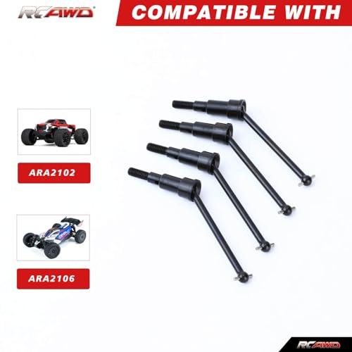 RCAWD #45 Steel CVD Drive Shaft Front Rear CVD Driveshaft Wheel Hex Wheel Nut for Arrma 1/18 Granite Grom Typhon Grom Mega 380 Upgrade Parts - Image 2