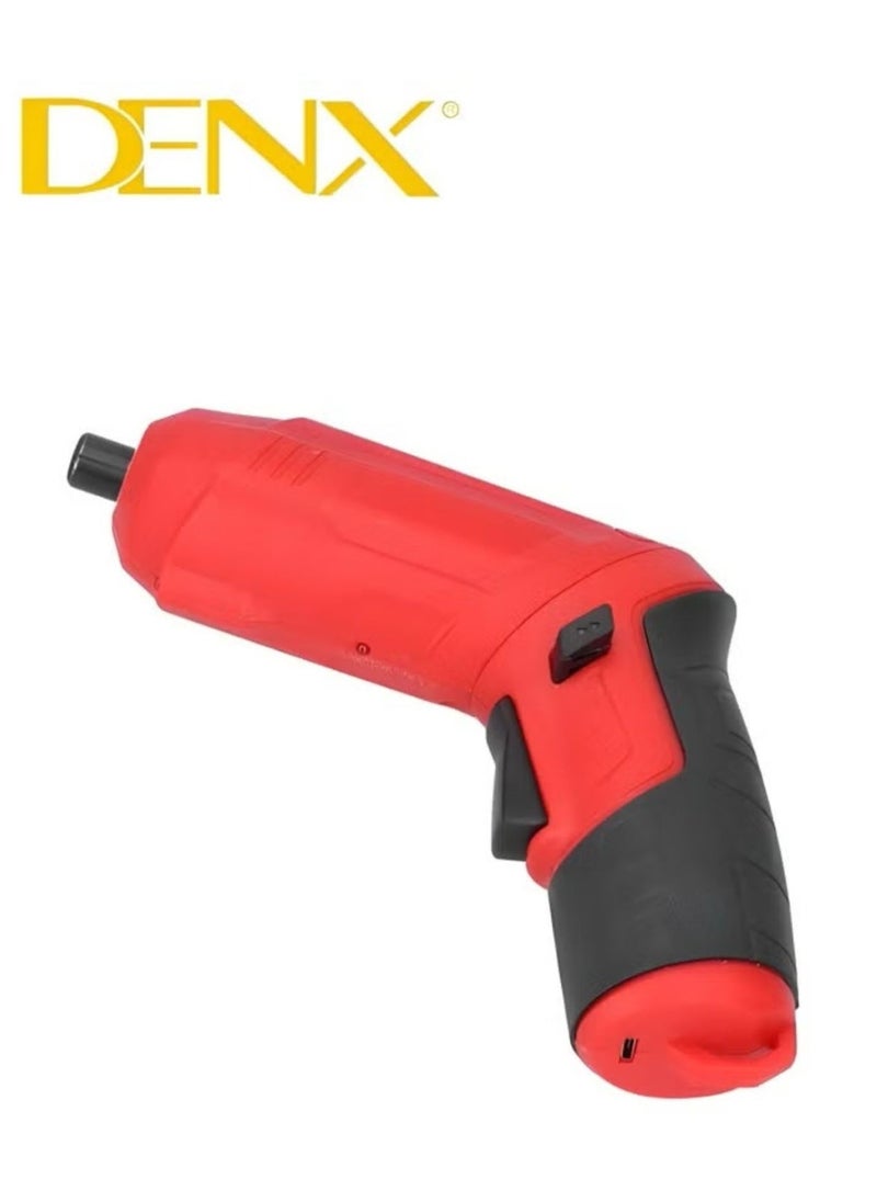 Denx Multi-Purpose, Battery-Powered, Portable Cordless Drill, Black/Red  - Image 3