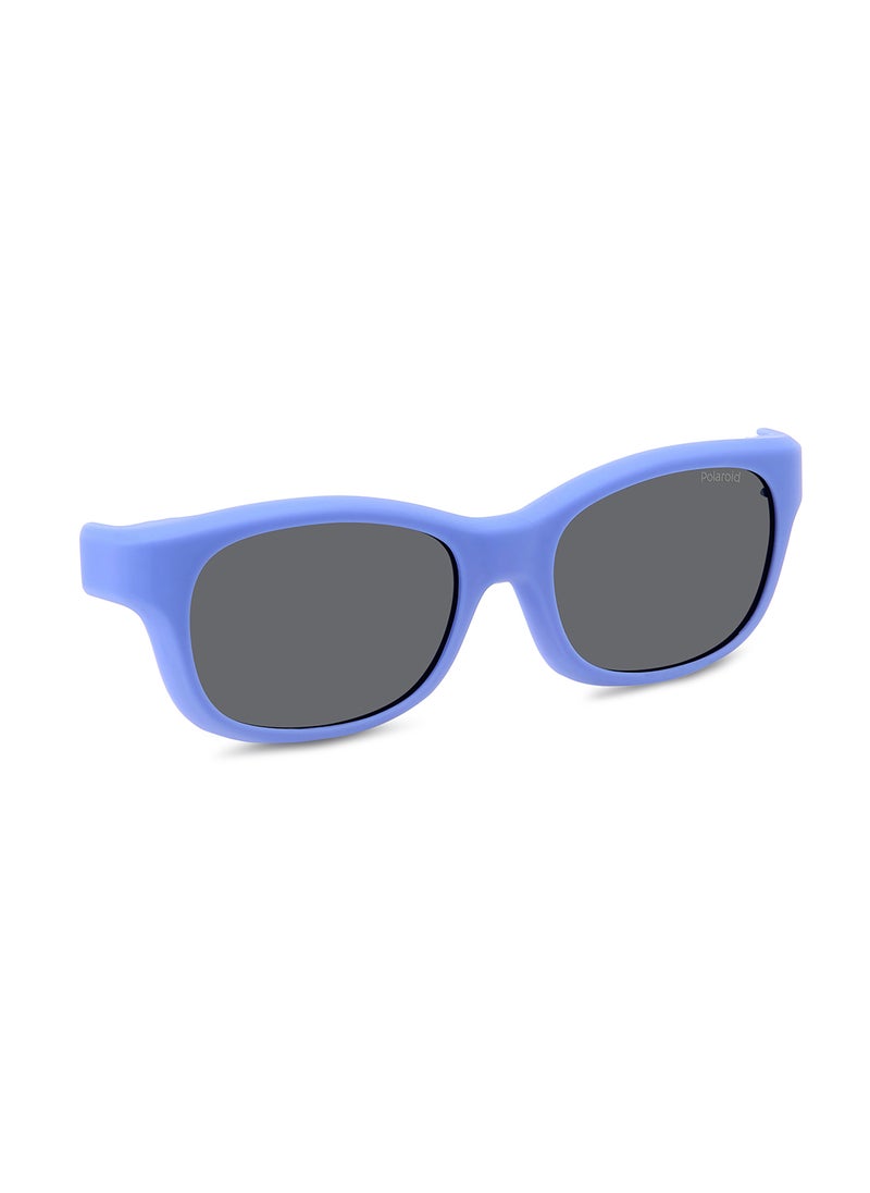 Polaroid - Kids Unisex Polarized Rectangular Sunglasses - Pld K006 Cl-On Violet Millimeter - Lens Size: 45 Mm - Image 1