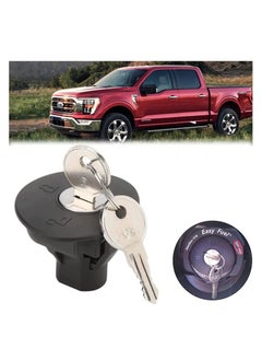 جمورو قفل غطاء الغاز قفل غطاء الوقود استبدال 8U5Z-9C268-B متوافق مع فورد F150 إيدج إسكيب إكسبيديشن إكسبلورر فوكس فيوجن توروس  - Image 1