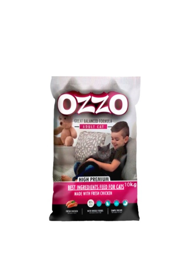 OZZO Dry Food with Chicken for Sensitive Adult Cats 10kg 