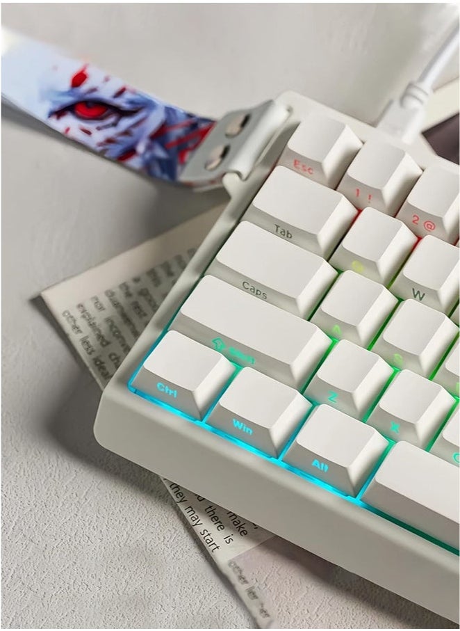 Madlions mad60 HE 60% Wired Magnetic Keyboard with 8000 Hz Polling Rate, Hall Effect Switches, Hot-Swap, for FPS Games (white)