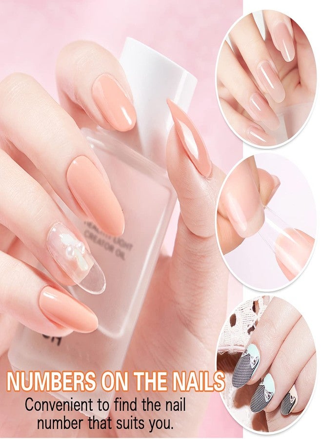 إليكتومانيا أظافر صناعية من إليكتومانيا، 500 قطعة - 10 مقاسات، أظافر صناعية شفافة وأكريليك مع علبة للصالونات وفن تزيين الأظافر المنزلي (بيضاوي طويل) - Image 5