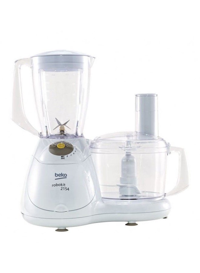 Beko Robokit 700W Multipurpose Food Processor 1500 ml 700 W BKK-2154 White White - Image 1
