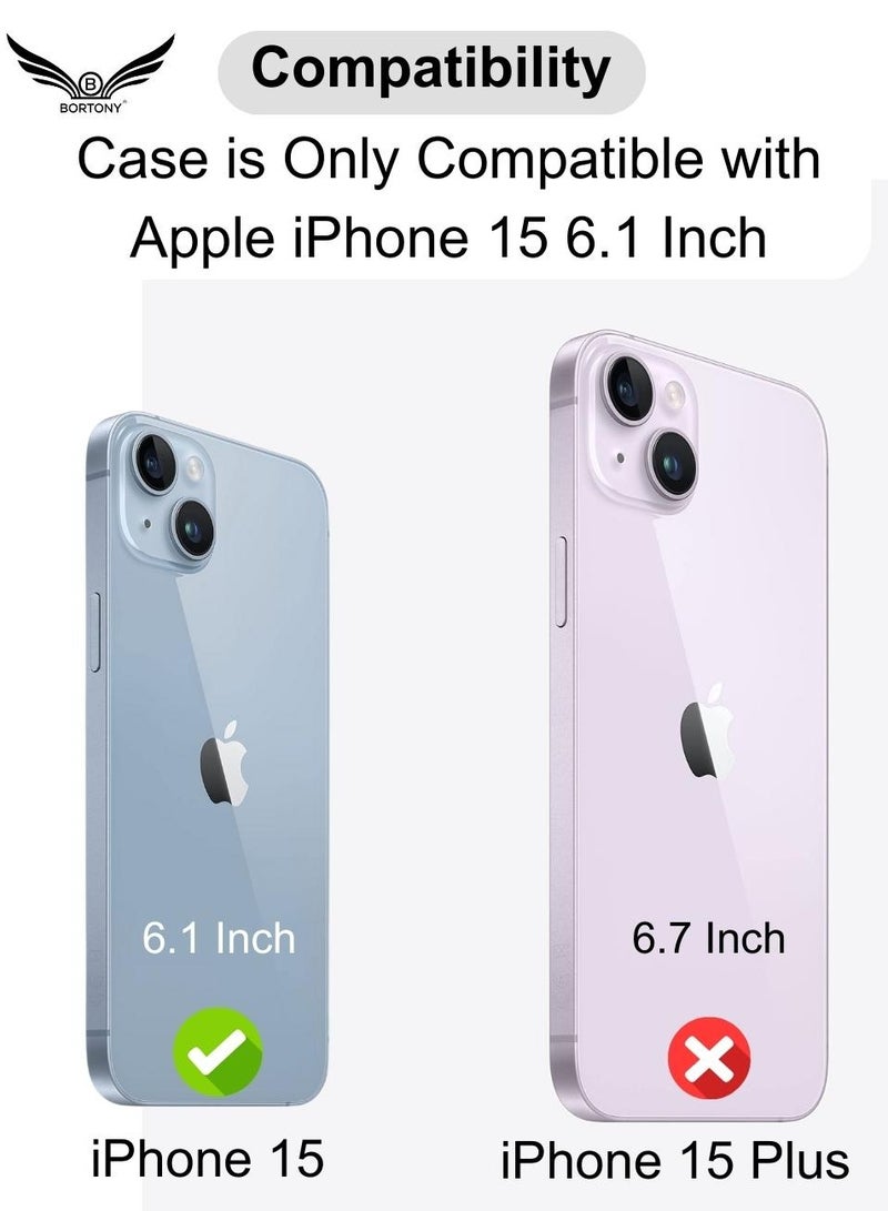 BORTONY iPhone 15 Case Transparent Bumper TPU Shockproof Protective Cover for iPhone 15 6.1 inch - Image 2