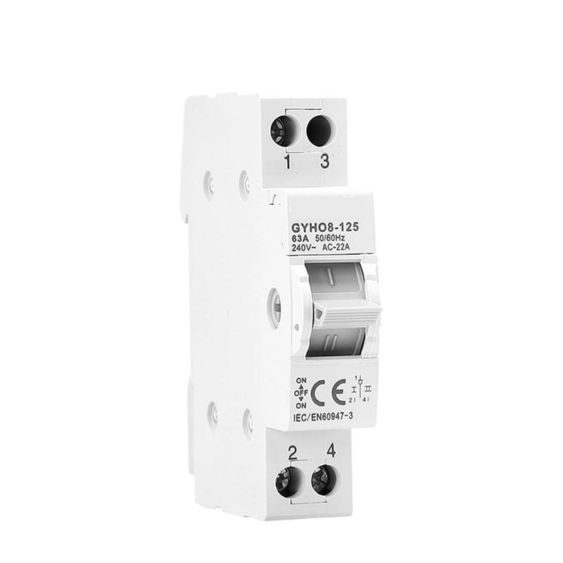 Manual Transfer Switch Circuit Breaker 1P 100A Dual Power Isolating Interlock 220V 240VAC - Image 2