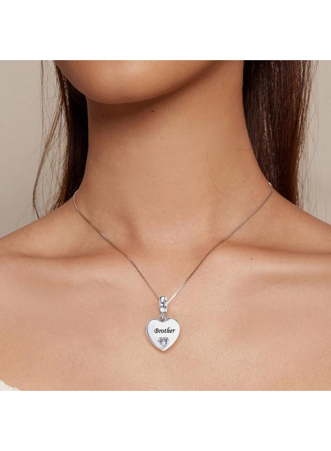 QeenseKc Heart Love Dangle Charm Cubic Zirconia Bead for Pandora Bracele Women Gift, Cubic Zirconia, Rhinestone - Image 5
