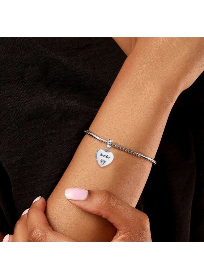 QeenseKc Heart Love Dangle Charm Cubic Zirconia Bead for Pandora Bracele Women Gift, Cubic Zirconia, Rhinestone - Image 4