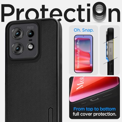 Jkobi Back Cover Case for Motorola Moto Edge 50 Pro (Textured Grip Design | Camera Protection | Slim and Light Weight | Soft Touch and Feel | Black) - Image 2