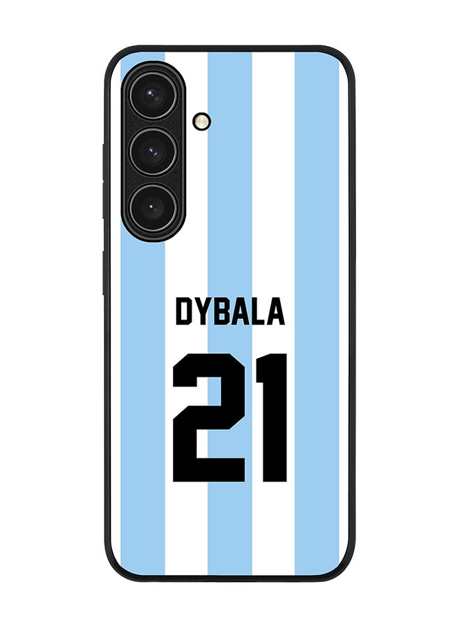 Stylizedd Rugged Black edge case for Samsung Galaxy S24 FE, Slim fit Case Flexible TPU Gel Thin Cover - Football Team - Argentina, Player Name - Dybala - Image 1