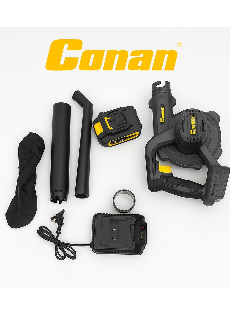 كونان منفاخ/شفاط غبار لاسلكي 21 فولت من Conan – موديل COLA0821A – مزوّد ببطارية ليثيوم وشاحن – سرعة متغيرة ومحرك نحاسي – وضع نفخ وشفط – للاستخدام المنزلي والمهني - Image 3