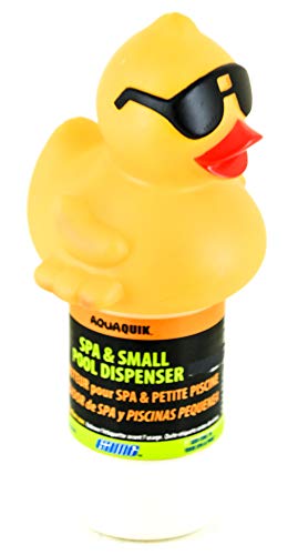 GAME 8000 Derby Duck Chemical Dispenser 1" Bromine/Chlorine, Holds 3 Tablets, Spa/Hot Tub/Jacuzzi, Yellow - Image 1