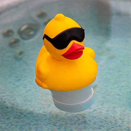 GAME 8000 Derby Duck Chemical Dispenser 1" Bromine/Chlorine, Holds 3 Tablets, Spa/Hot Tub/Jacuzzi, Yellow - Image 2