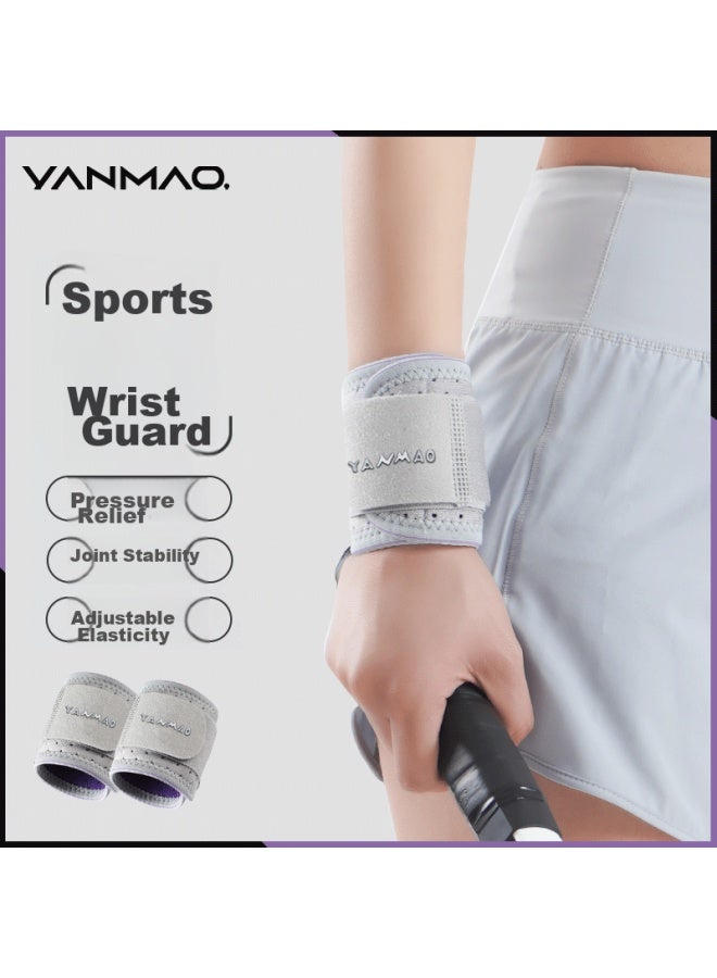 Yanmao Badminton Wrist Guard, Tendonitis, Fitness, Sprain, Wrist Injury, Strain, Tfcc Fixation Brace, Breathable For Summer, 1 Pair - Image 1