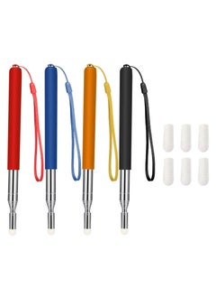 SYOSI Telescopic Pointer Stick with Hand Lanyard 4 Pieces Teacher for Classroom Presentation Pointers Teachers Extendable Retractable Pen Whiteboard  - Image 1