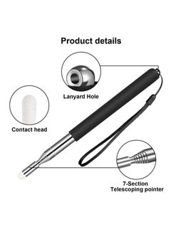 SYOSI Telescopic Pointer Stick with Hand Lanyard 4 Pieces Teacher for Classroom Presentation Pointers Teachers Extendable Retractable Pen Whiteboard  - Image 2