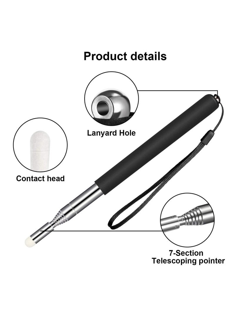 SYOSI - Telescopic Pointer Stick with Hand Lanyard 4 Pieces Teacher for Classroom Presentation Pointers Teachers Extendable Retractable Pen Whiteboard - Image 1