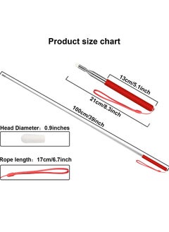 SYOSI Telescopic Pointer Stick with Hand Lanyard 4 Pieces Teacher for Classroom Presentation Pointers Teachers Extendable Retractable Pen Whiteboard  - Image 4