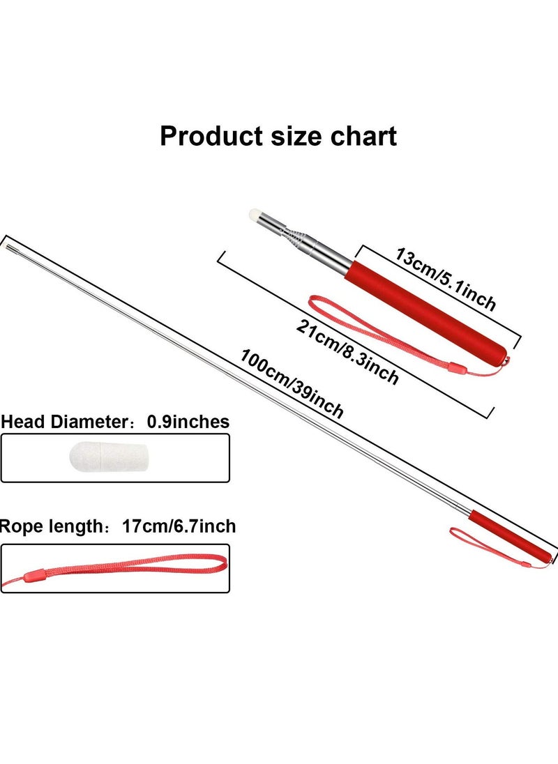 SYOSI - Telescopic Pointer Stick with Hand Lanyard 4 Pieces Teacher for Classroom Presentation Pointers Teachers Extendable Retractable Pen Whiteboard - Image 1