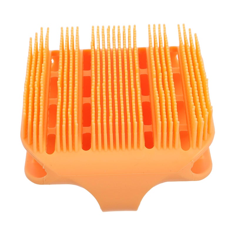 Orange Silicone Bath Massage Brush Body Scrubber For Shower Exfoliating And Cleansing - Image 2