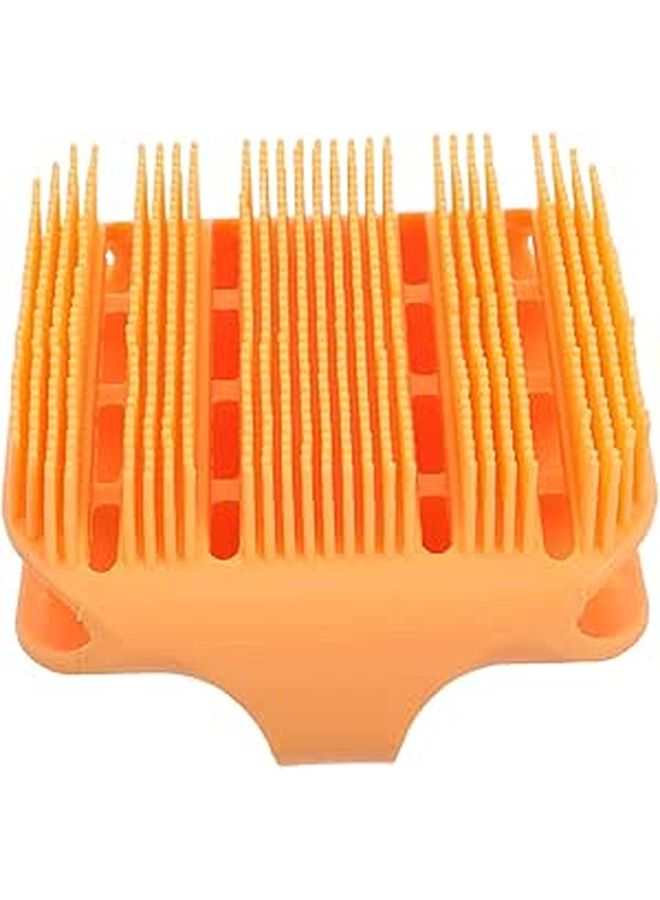 Orange Silicone Bath Massage Brush Body Scrubber For Shower Exfoliating And Cleansing - Image 1