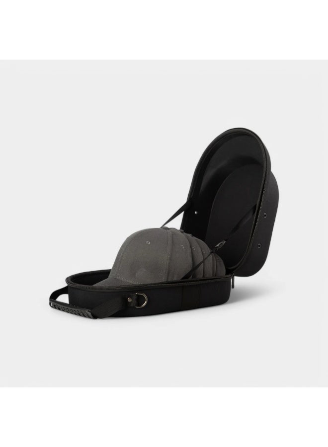 DOHATS Do Hats Hard Shell Cap Carrier Bag – Holds up to 5 Caps – 33×22×15 cm – Travel & Storage Hat Case with Shoulder Strap (Black) - Image 4