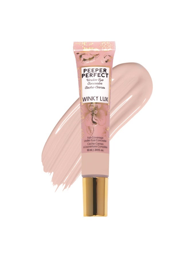 Winky Lux Winky Lux Peeper Perfect Under Eye Concealer, Makeup & Eye Brightener, Full Coverage Concealer for Dark Circles, Color Corrector & Eye Primer, With Collagen, Hyaluronic Acid & Vitamin E (Light) - Image 1