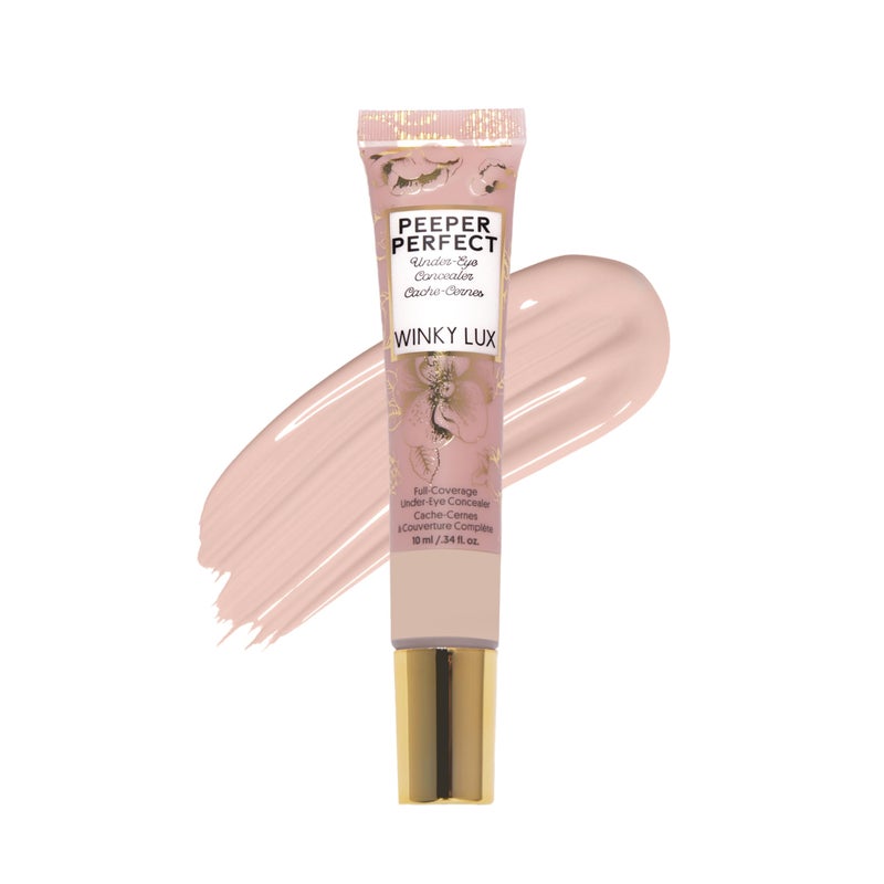 Winky Lux Peeper Perfect Under Eye Concealer, Makeup & Eye Brightener, Full Coverage Concealer for Dark Circles, Color Corrector & Eye Primer, With Collagen, Hyaluronic Acid & Vitamin E (Light) - Image 1