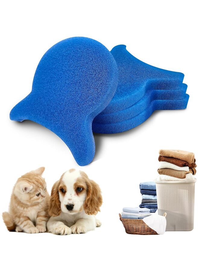 4PCS Pet Hair Remover for Laundry, Reusable Laundry Pet Hair Catcher Lint Remover, Washing Machine Hair Catcher, Washing Dryer Balls for Clothing Dog Cat Pet Fur Remover ?Blue? - Image 1