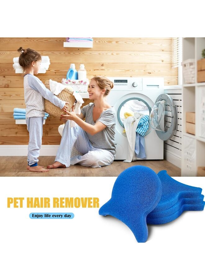 4PCS Pet Hair Remover for Laundry, Reusable Laundry Pet Hair Catcher Lint Remover, Washing Machine Hair Catcher, Washing Dryer Balls for Clothing Dog Cat Pet Fur Remover ?Blue? - Image 5