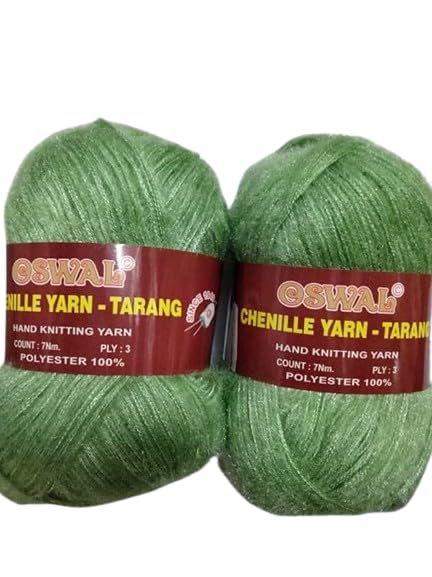 Generic Oswal tarang Wool for Knitting 3ply Yarn for Sweater Crochet Art Craft Soft Fingering Crochet Yarn Thread Dyed Used for Making of Woolen Blanket,Socks, Swetter Pack of 400g (ONE Ball 100GM) - Image 1