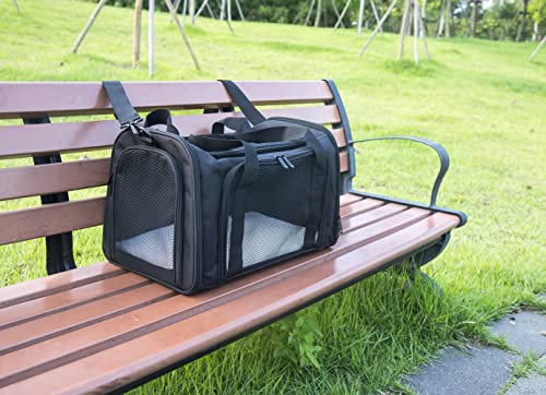 NextFri Soft Sided Carrier for Small Medium Cats Dogs,TSA Airline Approved Collapsible Travel Pet Carrier Medium Black - Image 5