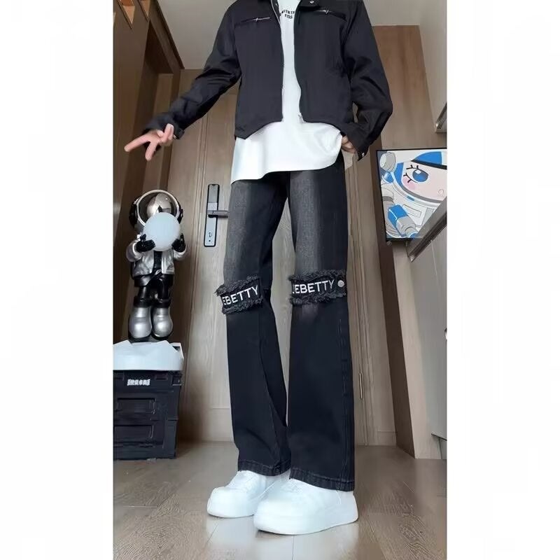 Unisex Casual Daily Denim Jeans - Image 1