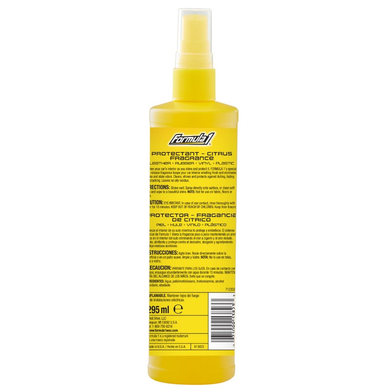 Formula 1 Interior Detailing Protectant Spray, Car Interior Cleaner with Lasting Citrus Fragrance and UV Protection, Safe for Vinyl, Rubber, Plastic, & Dashboard - 10oz - Image 2