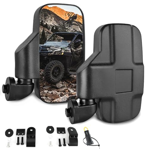 SUNPIE Side Mirrors for Polaris Ranger 1000 XP 1000 SP 570 UTV Mirror Compatible with Polaris General 1000/XP 1000, Canam Defender/Maverick Trail 2013-2025, Pro-fit/Frofile Cage Mirror - Image 1
