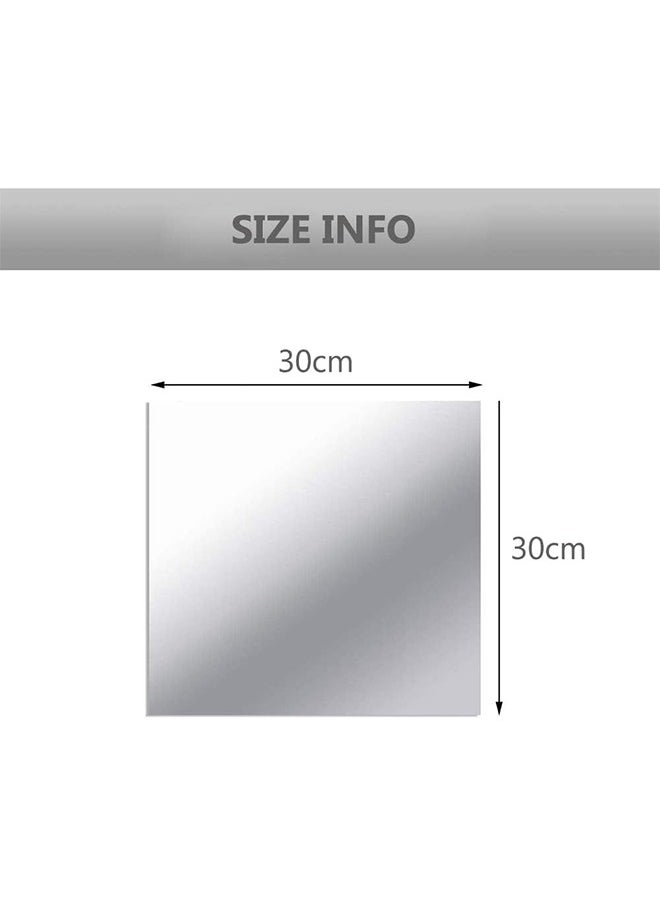 JCB CHIC - Full Length Wall Mirror, 4PCS Self Adhesive Wall Mounted Square Mirror Tiles, Frameless Mirror set for Home Office Bedroom Living Room Bathroom Door Gym (30 * 30cm) - Image 1
