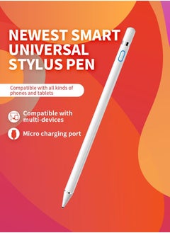 قلم إلكتروني قابل للشحن مع مؤشر مستوى البطارية ، شحن سريع USB-C ، توافق واسع وبطارية طويلة الأمد لأجهزة الشاشات الممسحة