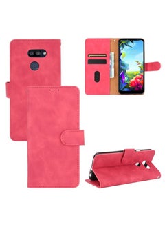 Case Cover For LG K40S Solid Color Skin Feel Magnetic Buckle Horizontal Flip Calf Texture PU Leather Case with Holder & Card Slots & Wallet Rose Red