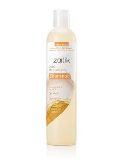 zatik Zatik Naturals - Deep Moisturizing Shampoo with Coconut & Calendula - Vegan Bio-degradable pH balanced, for Colored and Dry Hair, Free From Sulfates, phthalates & Synthetic Fragrances - 10.8 Fl Oz 
