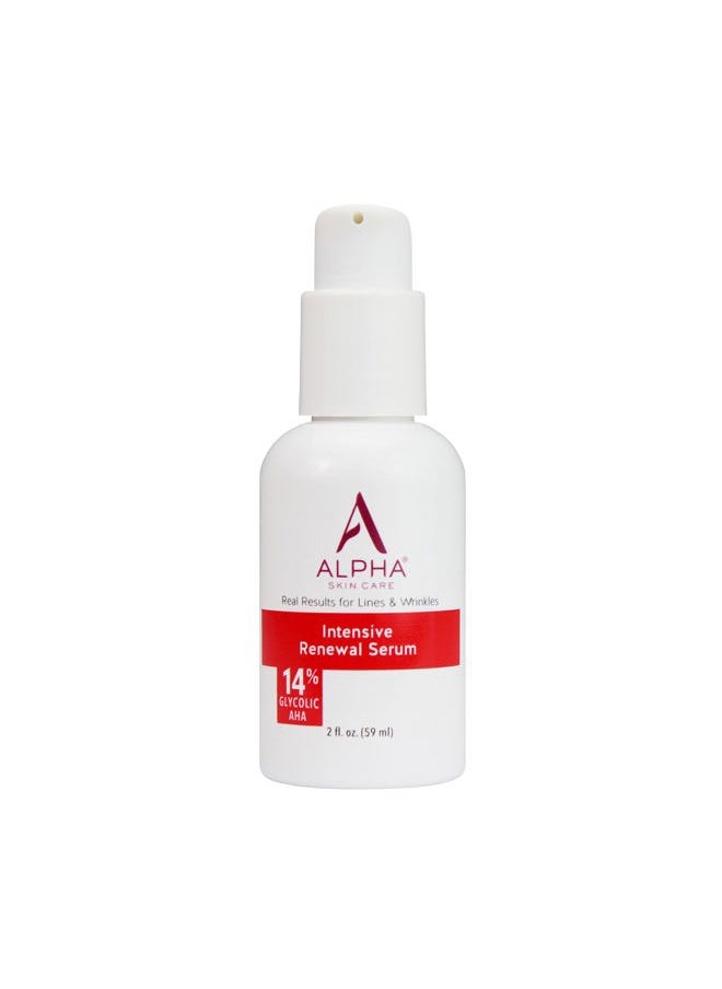 Alpha Skin Care Renewal Serum, 14% Glycolic AHA, Anti-Aging Formula, Reduces Lines & Wrinkles, Alpha Hydroxy Acid Exfoliates & Evens Skin Tones, Rejuvenates & Hydrates, 2 Oz  - Image 1