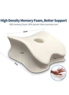 SYOSI Memory Foam Knee Pillow for Side Sleepers, Ergonomic Contoured Support for Back, Hips, Knees , Pain Relief for Pregnancy, Sciatica ,Breathable Cover, Elastic Strap  - Image 3