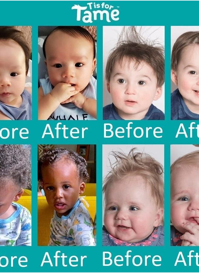 T is for Tame Hair Taming Cream for Kids, All-Natural for Frizz & Flyaways, Coconut Oil & Jojoba Leave in Cream, Safe for Babies & Toddlers, Not Sticky or Greasy, Straight or Curly Hair  - Image 5