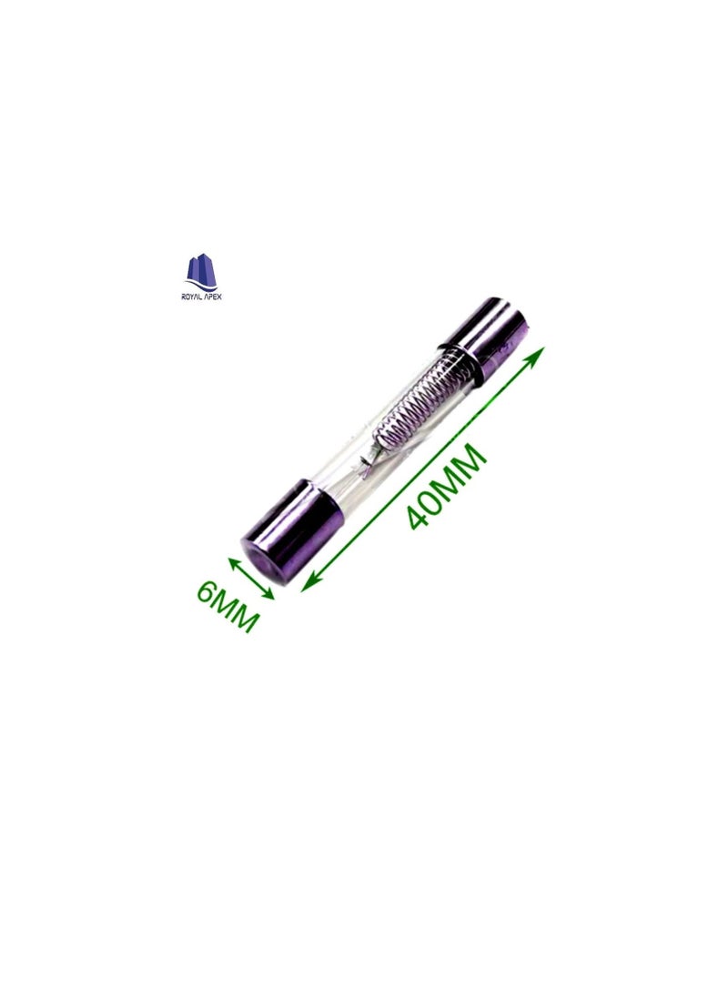 Generic - Microwave Oven High Voltage Glass Tube Cartridge Fuse, 5kV 6mmx40mm 3Pcs, 600mA 700mA 800mA 900mA (0.75A (750mA)) - Image 1