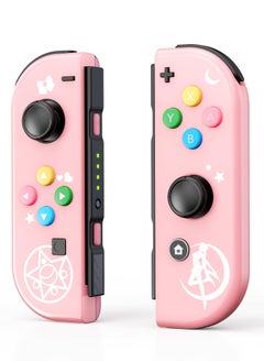 KASTWAVE Joy Cons Wireless Controller for Nintendo Switch, L/R Controllers Replacement Compatible with Nintendo Switch/Lite/OLED, Joystick with Wake-up/Screenshot/Dual Vibration (Pink)  - Image 1