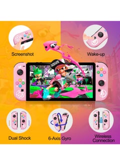 KASTWAVE Joy Cons Wireless Controller for Nintendo Switch, L/R Controllers Replacement Compatible with Nintendo Switch/Lite/OLED, Joystick with Wake-up/Screenshot/Dual Vibration (Pink)  - Image 4