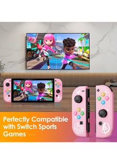 KASTWAVE Joy Cons Wireless Controller for Nintendo Switch, L/R Controllers Replacement Compatible with Nintendo Switch/Lite/OLED, Joystick with Wake-up/Screenshot/Dual Vibration (Pink)  - Image 3
